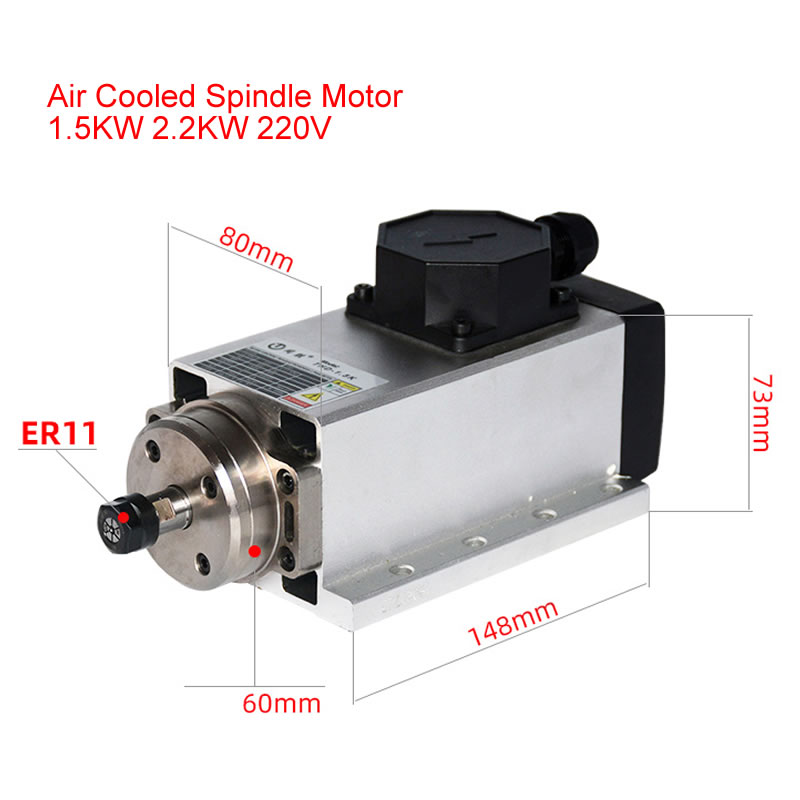 800W 1,5 W 2.2KW 3.5KW 4.5KW 6 - Er20 Collet Chuck Spindle Motor 220V reseña y precio