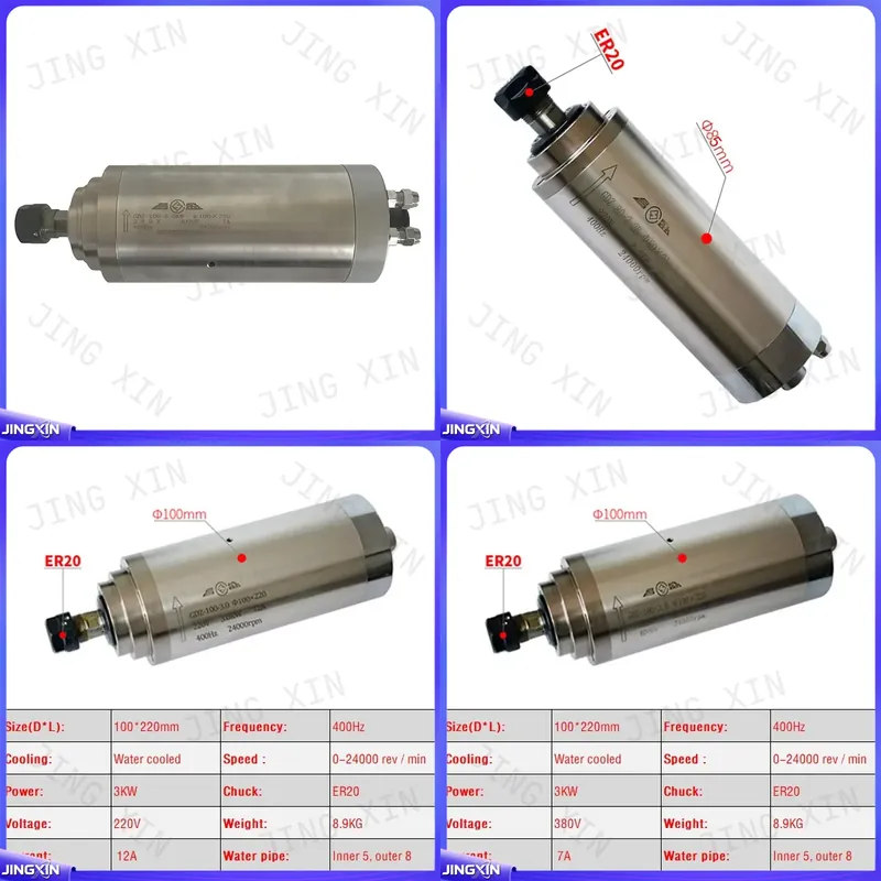 Motor de husillo CNC personali - Er20 Collet Chuck Spindle Motor 220V reseña y precio